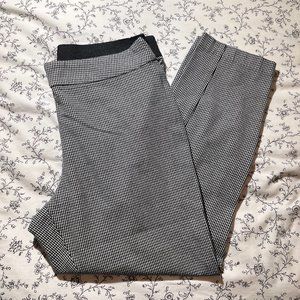 Target Black and White Plaid Pants with Elastic Band